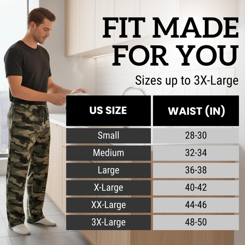 #followme Polar Fleece Pajama Pants for Men Sleepwear PJs 45902-CAMOGRN-L - Image 5